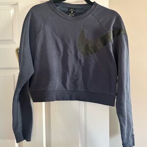 Nike Women's Blue Crop Top Sweater